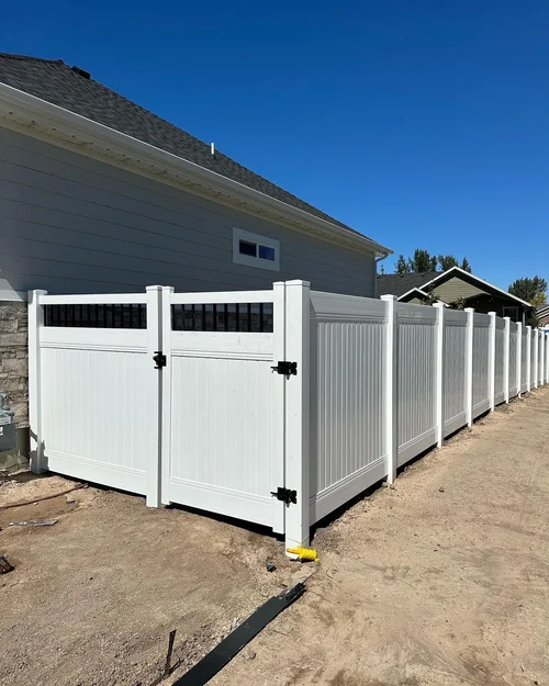 Fence project — landscape and fence work by Blue Collar