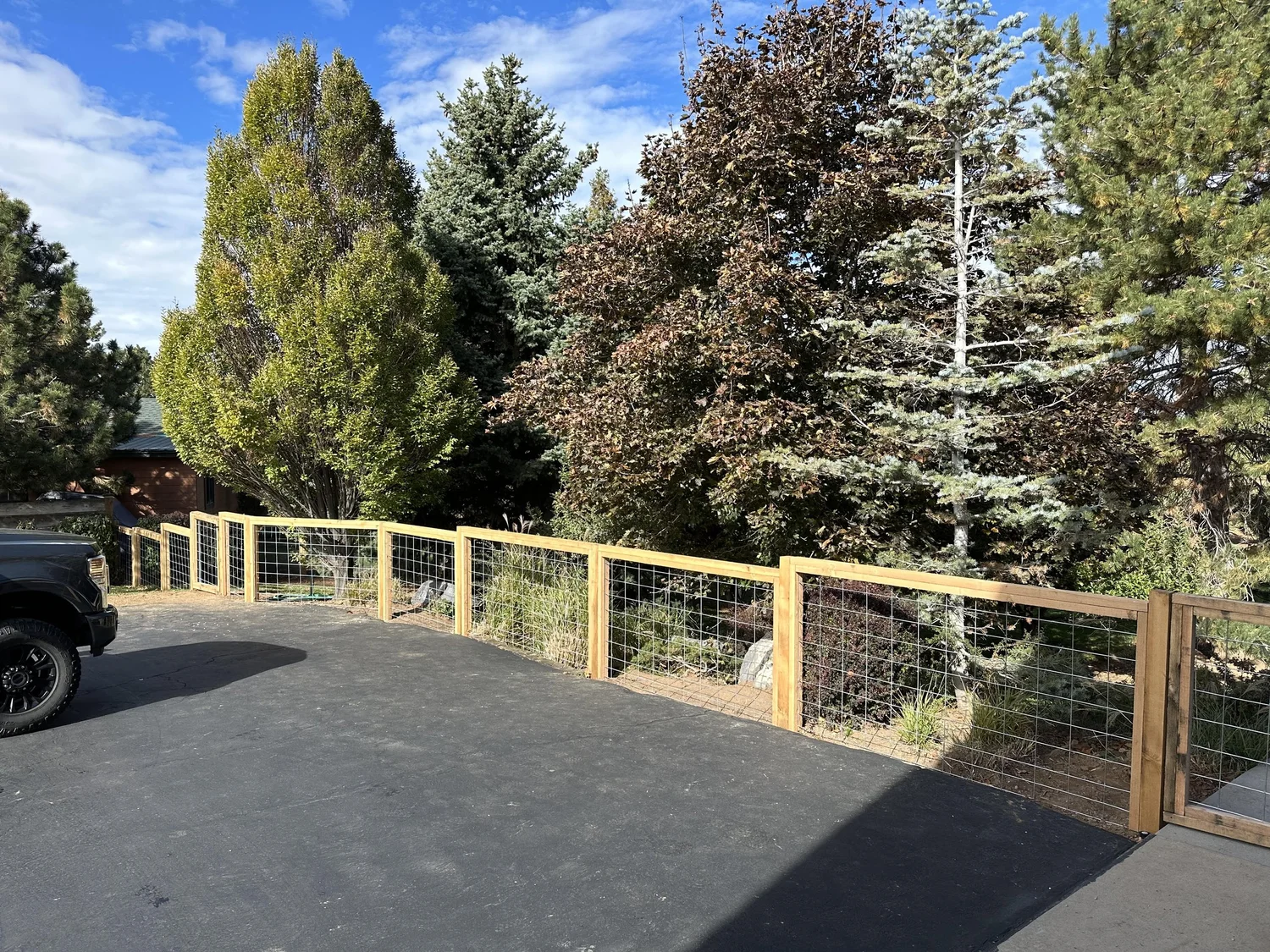 Completed fence and landscape project